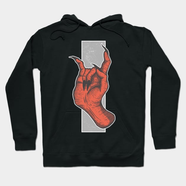 Horns Up! Hoodie by BlackGoatVisions